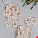 دو تیکه سرهمی و کلاه نوزادی تدی چاپی کد ۱۹۵