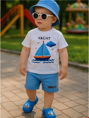 تیشرت شلوارک طرح قایق کد ۱۰۶