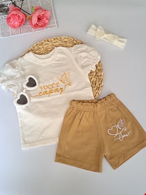 تیشرت شلوارک گلدوزی کد۱۱۵