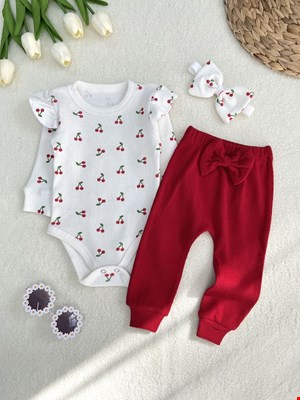 سه تیکه بادی و شلوار و هد آلبالو کد۱۳۰