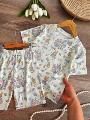 تیشرت شلوارک راحتی خرگوش از 6 ماه تا 4 سال کد ۱۷۹