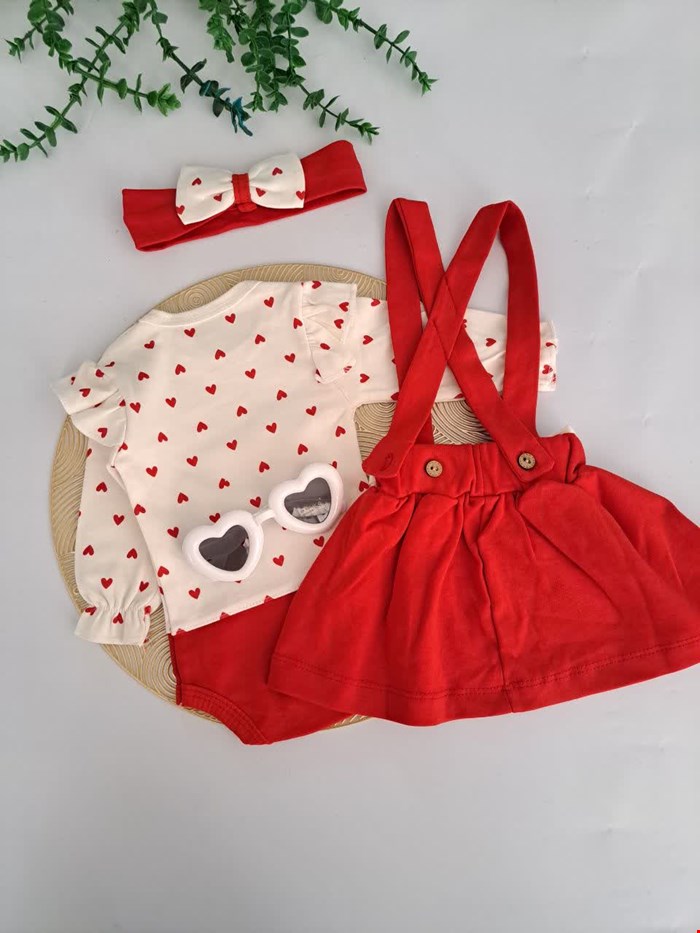 سه تیکه بادی سارافون دامنی و هد  کد۱۴۳