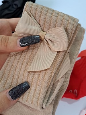 جوراب شلواری طرح پاپیون بغل کد۲۵۰۱