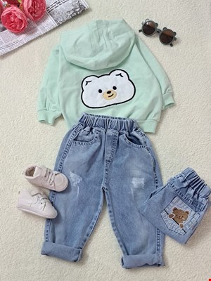 شلوار جین تدی پشت گلدوزی کد ۱۰۲