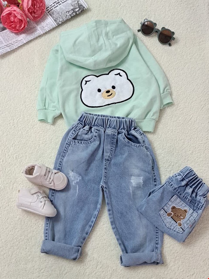 شلوار جین تدی پشت گلدوزی کد ۱۰۲